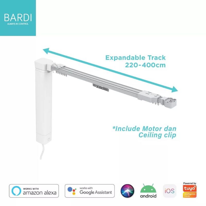 BARDI Expandable Curtain Series Track dan Motor