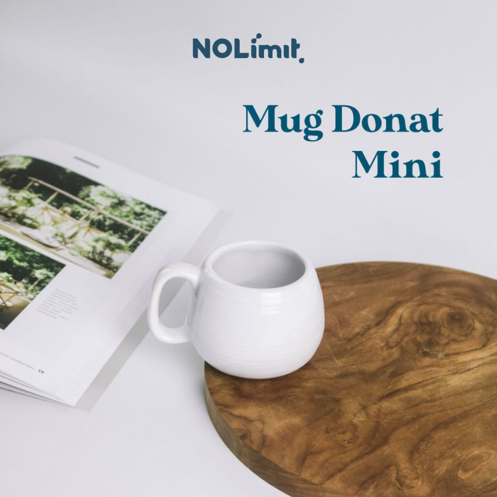 NOLIMIT GELAS ESTETIK MUG KERAMIK CANGKIR KOPI DONAT MINI 230 ML COCOK UNTUK SOUVENIR DAN KADO
