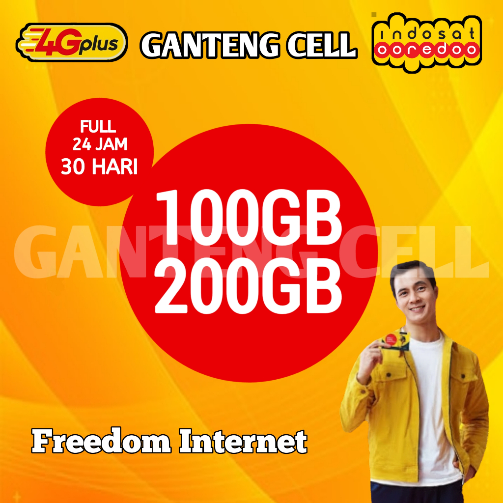 Kuota indosat 100GB 200GB 300GB Full 24 jam