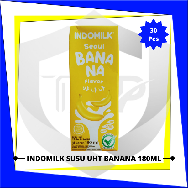 

INDOMILK Susu UHT Banana 180ml x 30 pcs (1 Karton)