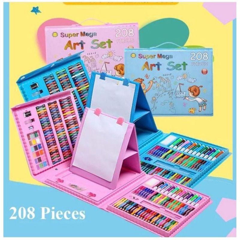 

Crayon Set Isi 208pcs Viral Case Portable