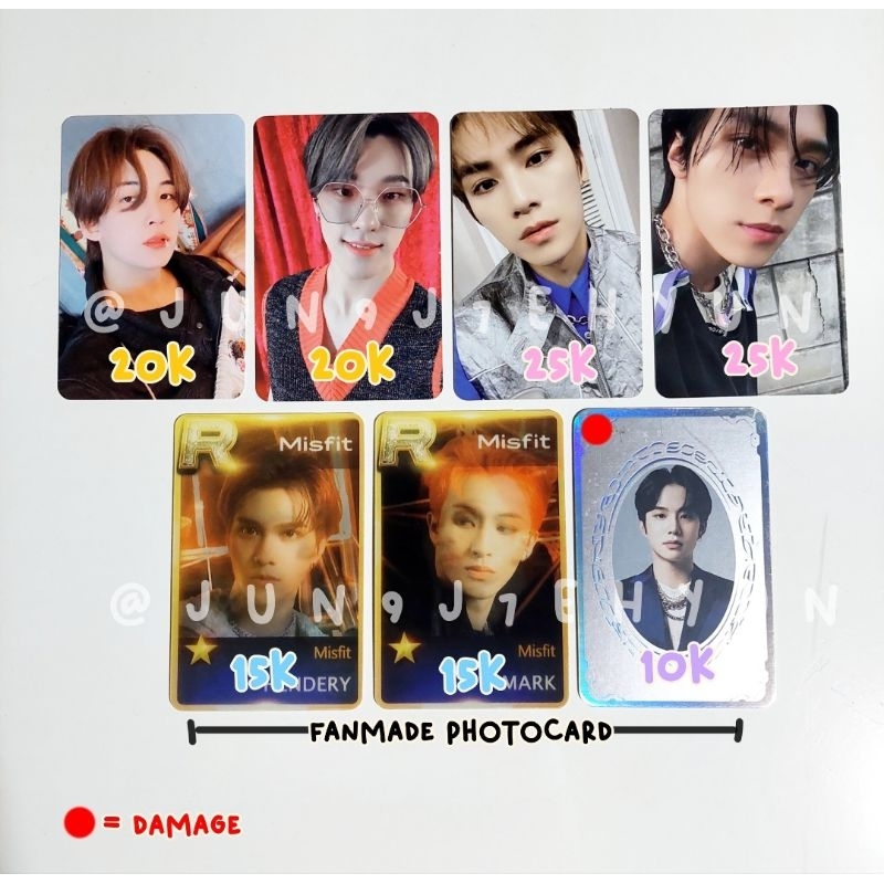 Photocard NCT Seventeen Xiaojun, Hendery, Mark, Jungwoo, Jeonghan, Dino Going Magazine, Resonance, U