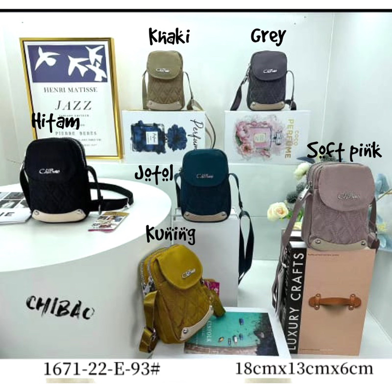 CB1671-22-E93 TAS SELEMPANG HP WANITA IMPORT CHIBAO