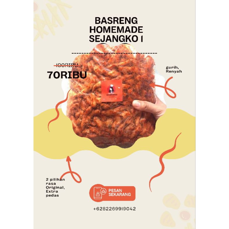 

basreng extra pedas berat 1 kg
