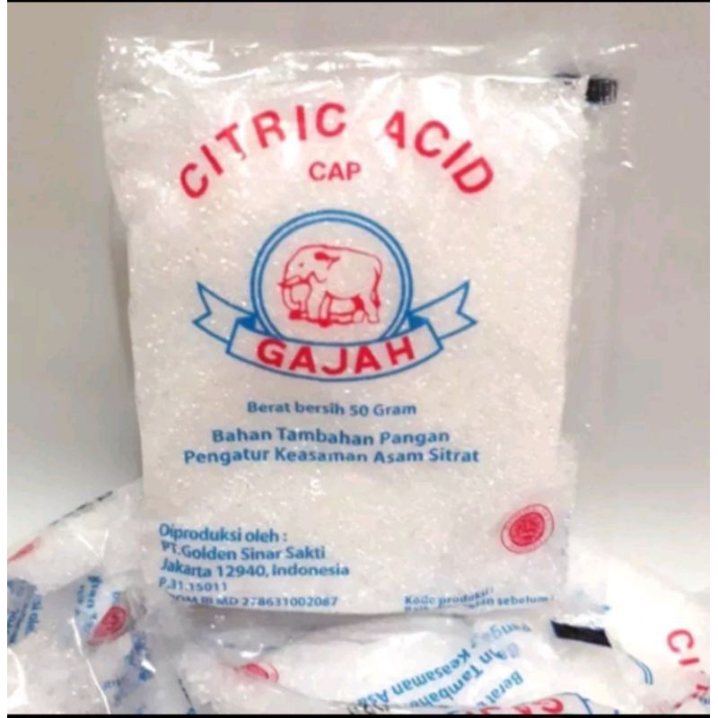 

citric acid cap gajah 50 gr /citrun sitrun