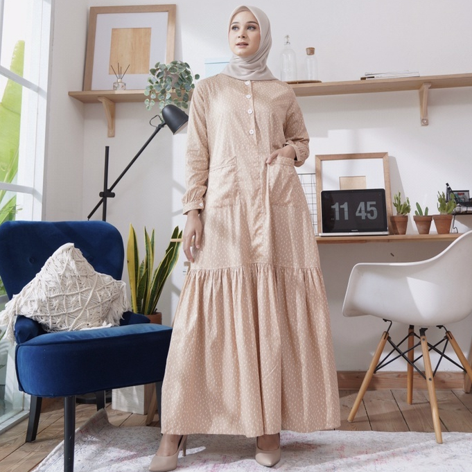Ramee Xadiya Gamis katun motif