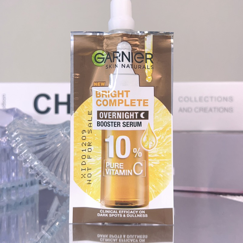 Garnier Bright Complete Overnight Vitamin C Serum 7.5 ml - Serum Malam Vitamin