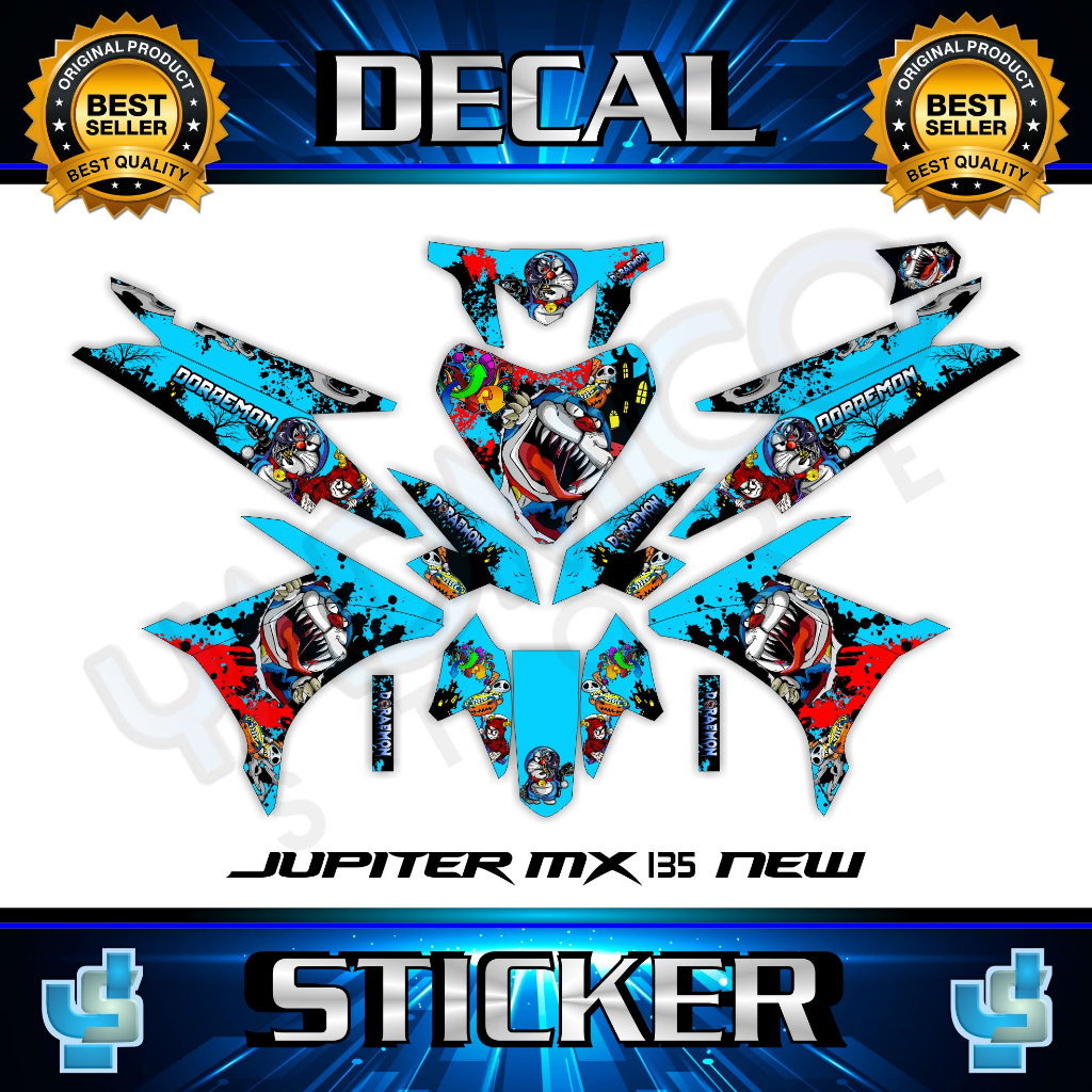 Decal Jupiter MX 135 New Full Body - Stiker Motor Jupiter Mx New 135 Full Body - Decal Hologram Jupi