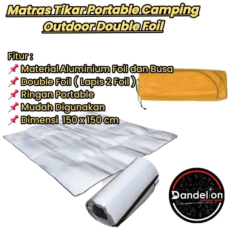 Matras Tikar Portable Camping Outdoor Double Foil