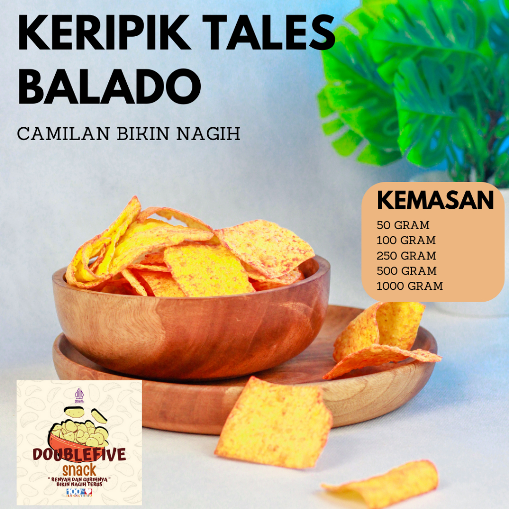 

Snack Kerupuk Talas Balado 250 gr Cemilan Keripik Tales Balado Enak