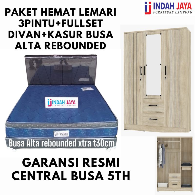 kasur busa rebounded t30cm paket lemari