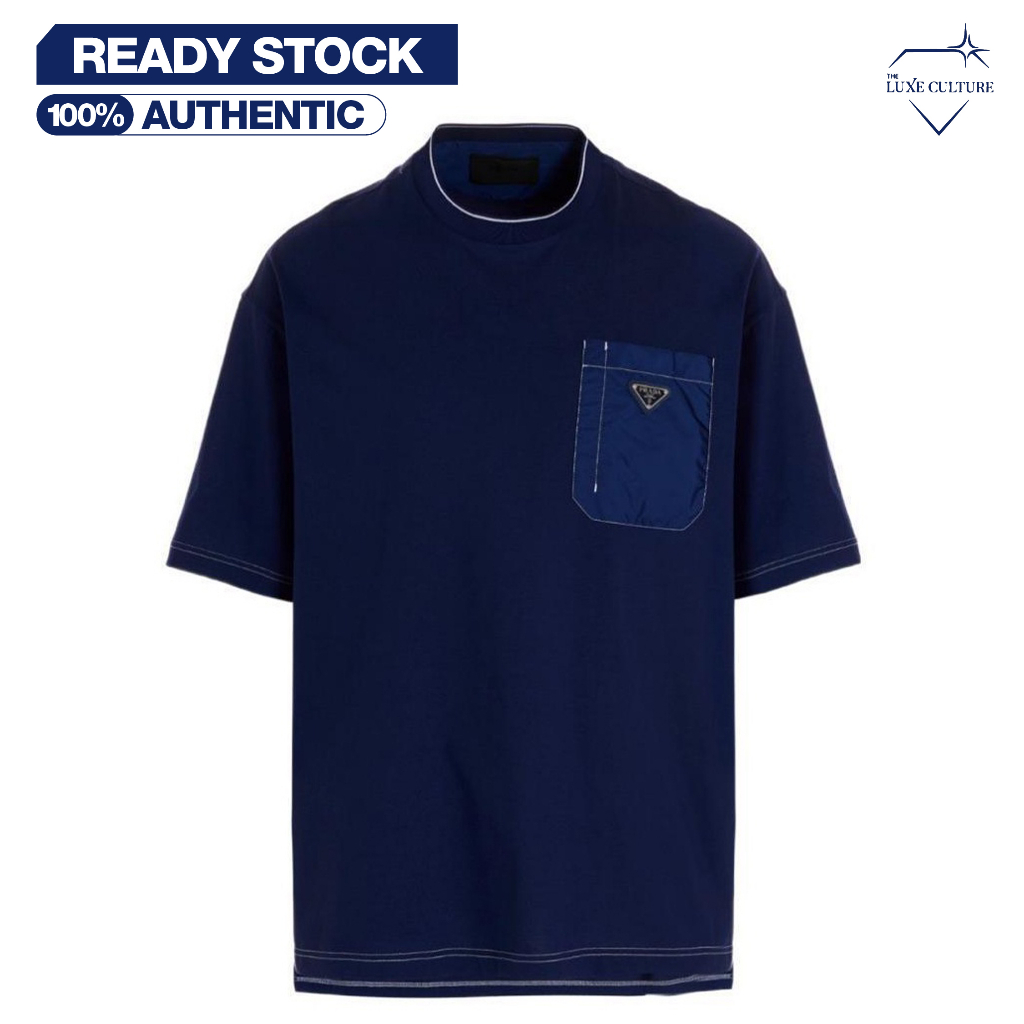 Prada Navy Pocket / Kaos Branded Original