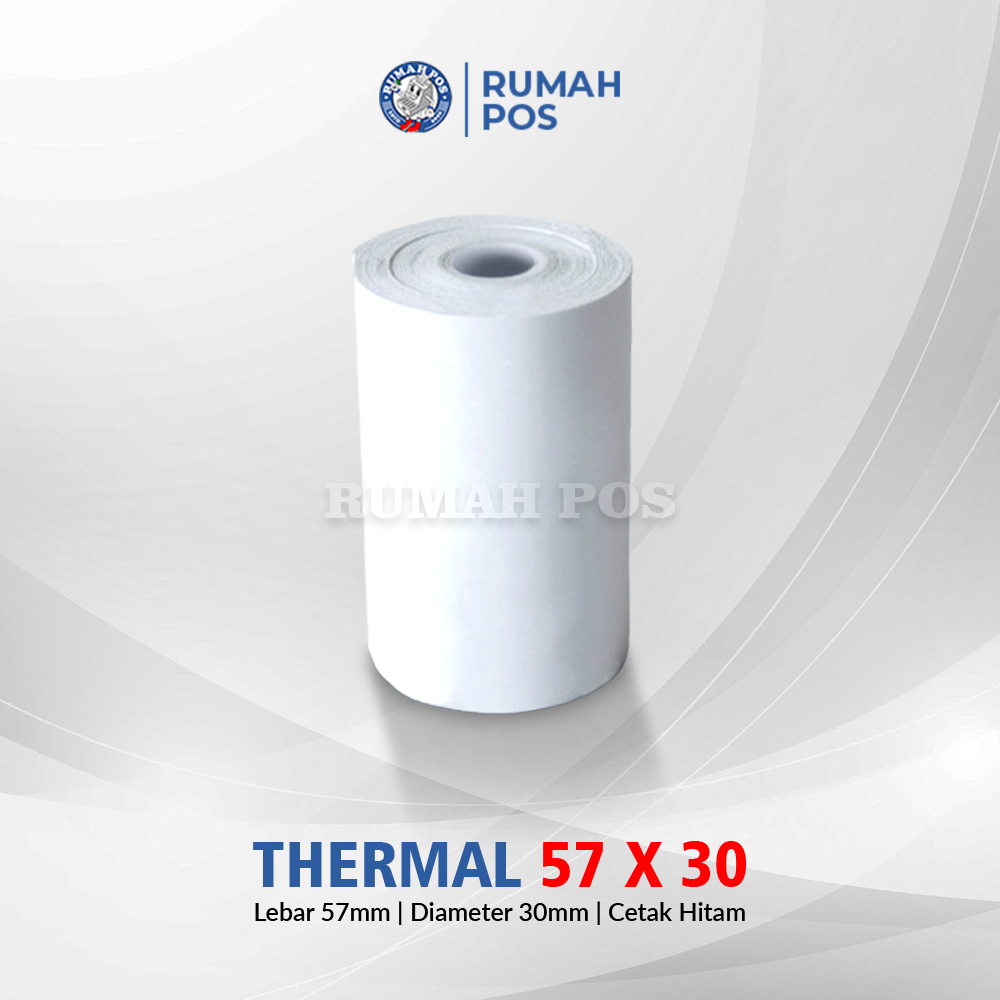 

Kertas Kasir Printer Thermal 57x30 mm Cetak Struk 58 x 30 Coreless
