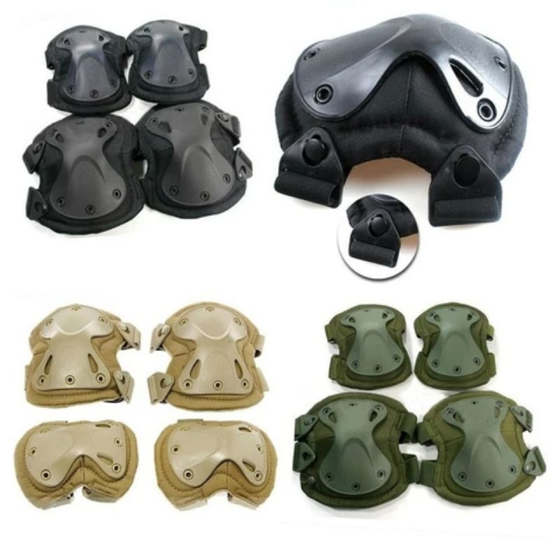 deker set pelindung siku dan lutut/kneepad tactical set