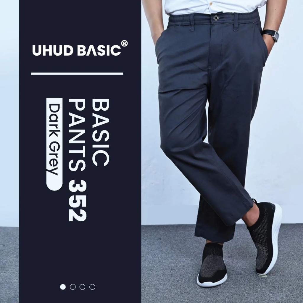Uhud Basic | Sirwal Office - Basic Pants 352 | Dark Grey