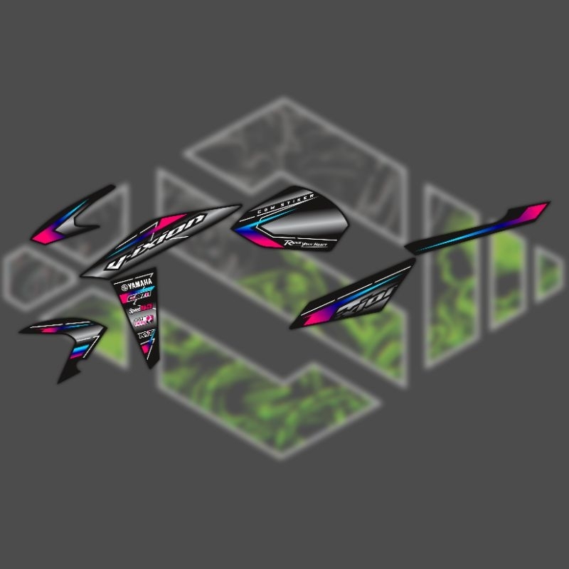 Stiker Motor Striping Variasi Decal Yamaha New Vixion Advance / Stiker NVA / Stiker Motor Vixion 201