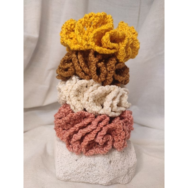 SCRUNCHIES CROCHET / IKAT RAMBUT RAJUT