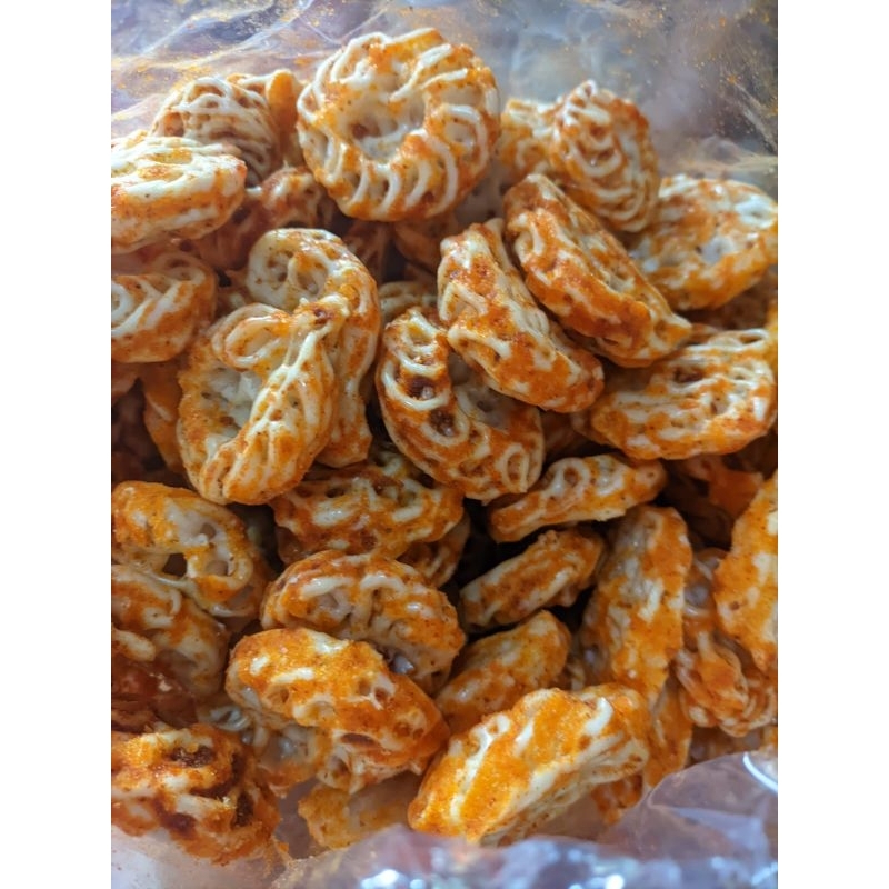 

Kerupuk Seblak Kering keriting Bumbu pedas Kemasan 250gr