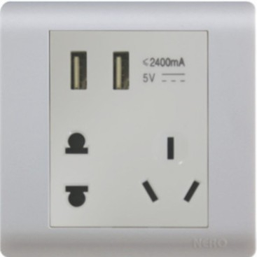 CASA F1689-White Stop Kontak NERO