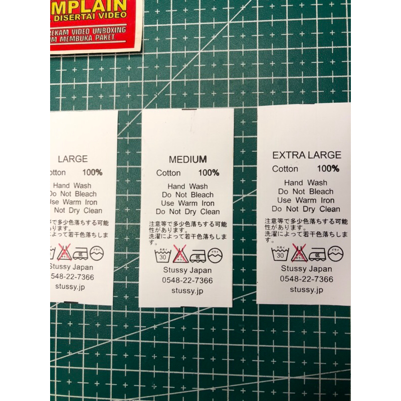 

STUSSY JP LABEL SIZE ONE FACE SUPER PREMIUM CO 1X DI KIRIM 600PCS