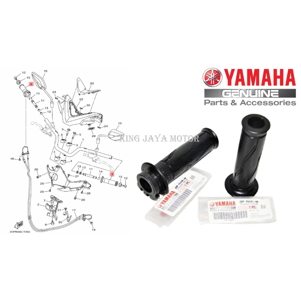 handgrip handfat Hand grip Nmax N-Max kiri kanan Original Yamaha 2DP-F6240-00 2DP-F6241-00