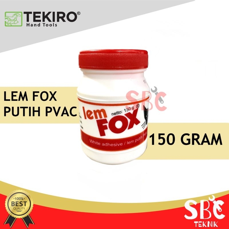 

LEM FOX PVAC Botol Putih 150 Gram 150Gr Lem Kayu Kertas Kain