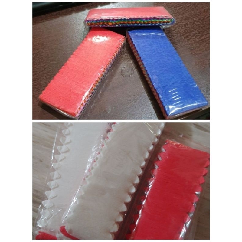 

KERTAS KREP WARNA WARNI/MERAH PUTIH SUDAH DI POTONG2