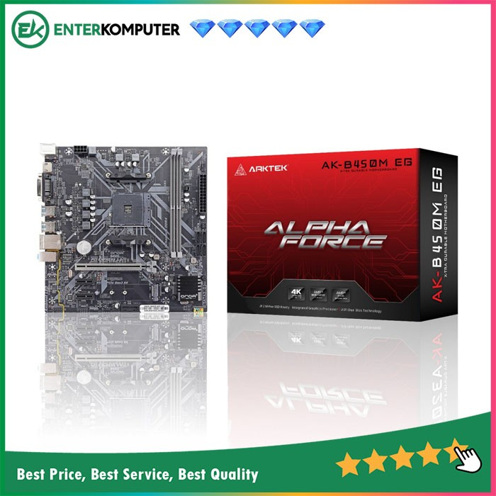 Arktek Alpha Force AK-B450M EG - AM4 AMD B450 DDR4 USB3.0 - Motherboard
