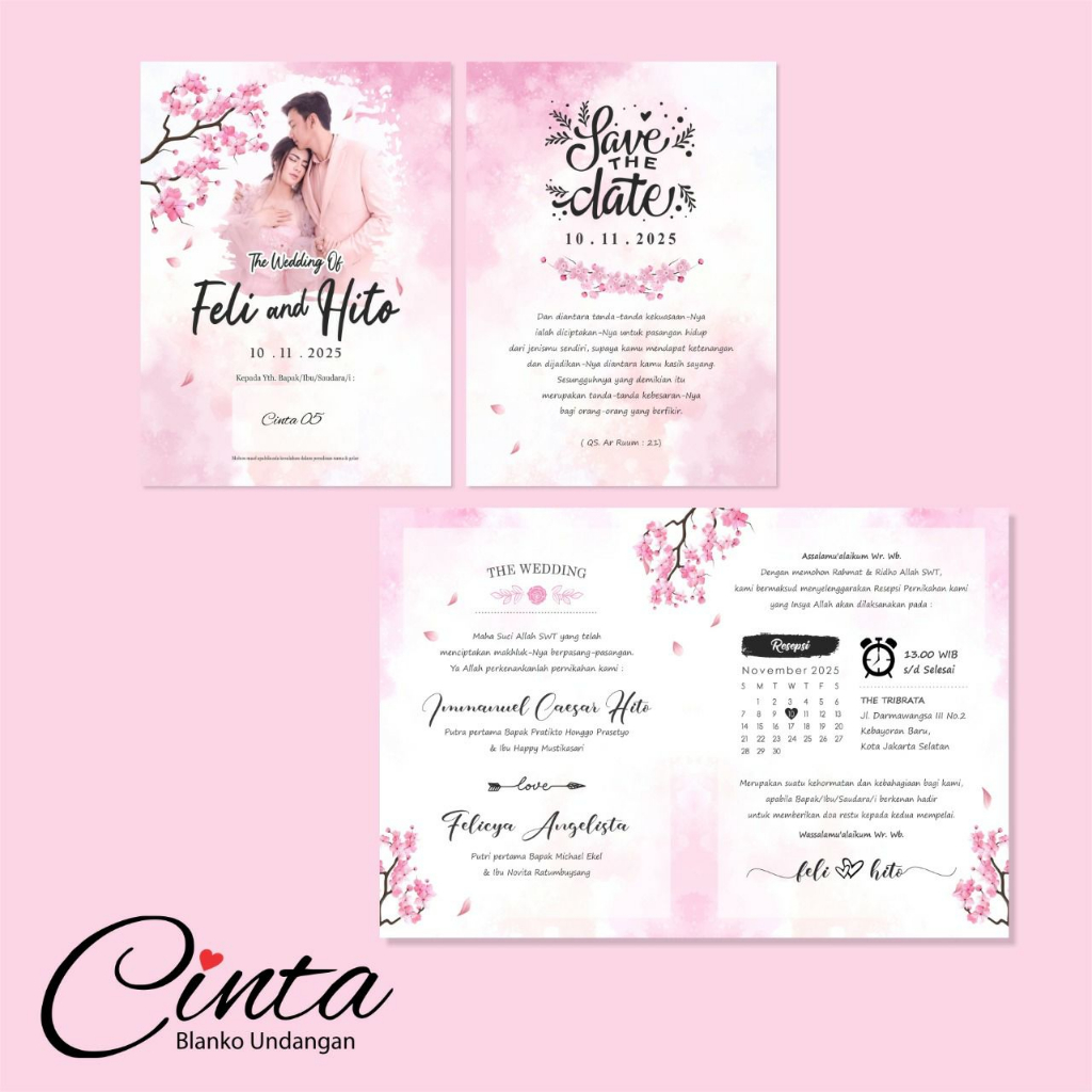 Blangko Undangan Cinta 05 | Blangko Undangan | Undangan Murah | Kertas Undangan Kosong Murah