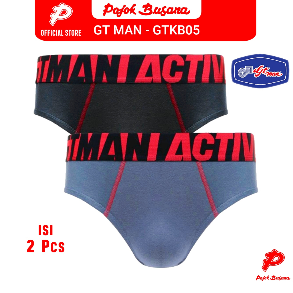Pojok Busana Celana Dalam Pria GT MAN GTKB05 & GTM Mini Brief Multi Color Isi 2 Pcs Underwear