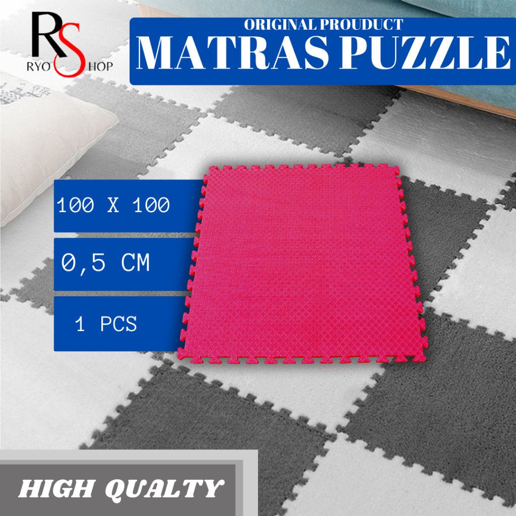 Matras Puzzle 100 x 100 Tebal 0,5 Cm isi 1 Pcs / alas lantai / playmat