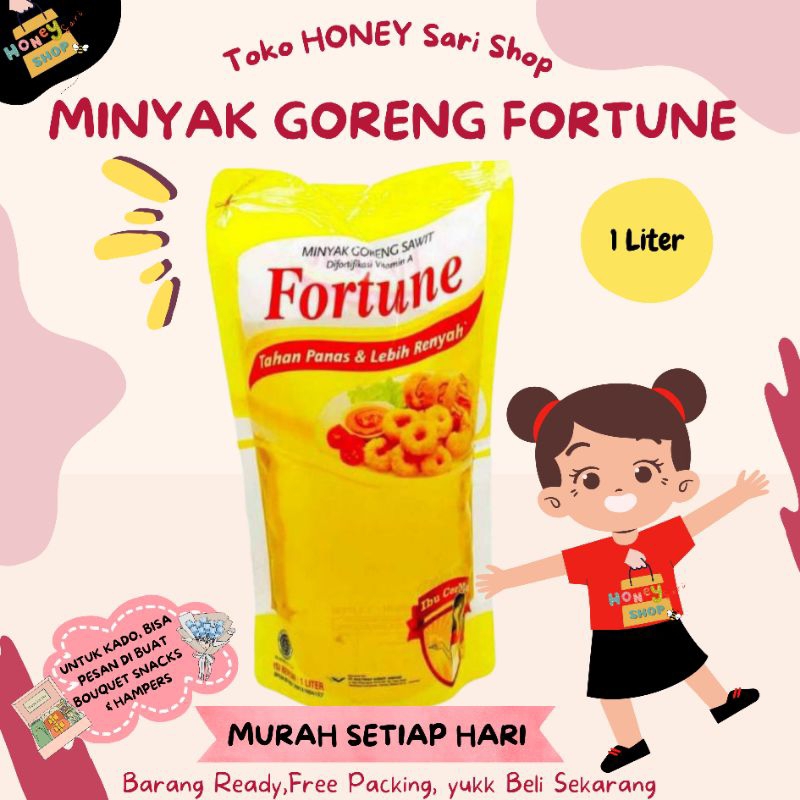 

MINYAK GORENG FORTUNE 1 LITER MURAH GROSIR DAN ECERAN REFILL DAN KEMASAN BANTAL