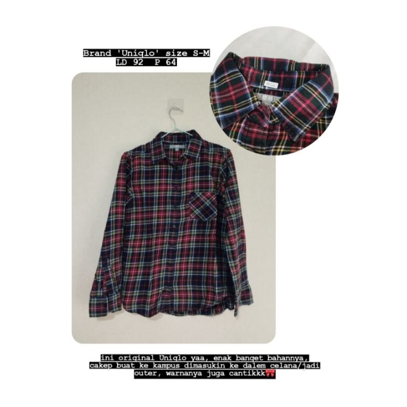 Flannel Shirt 'Uniqlo' Preloved Pribadi