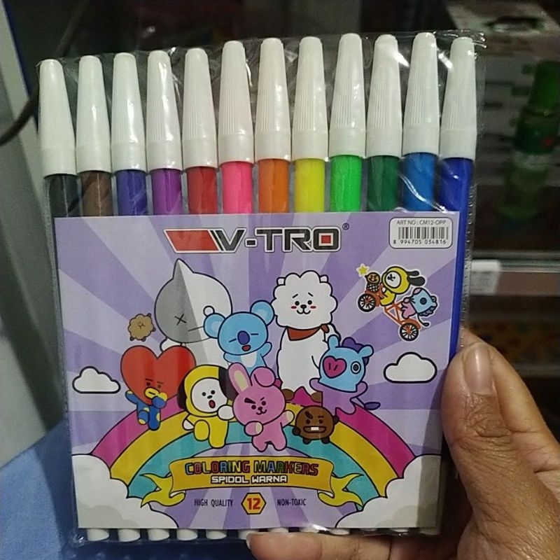 

spidol 12 warna murah coloring markers