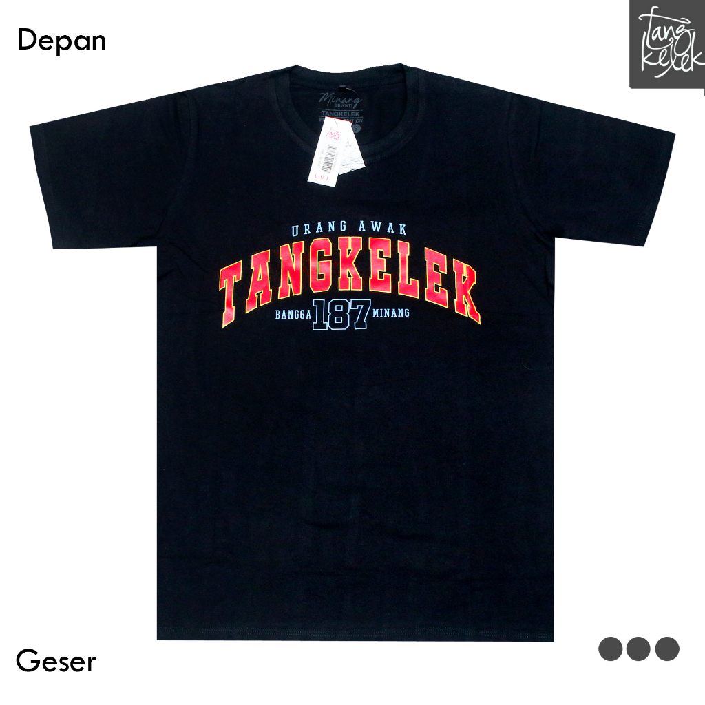 Tangkelek Baju Kaos Urang Awak Tangkelek Bangga Minang Warna Hitam
