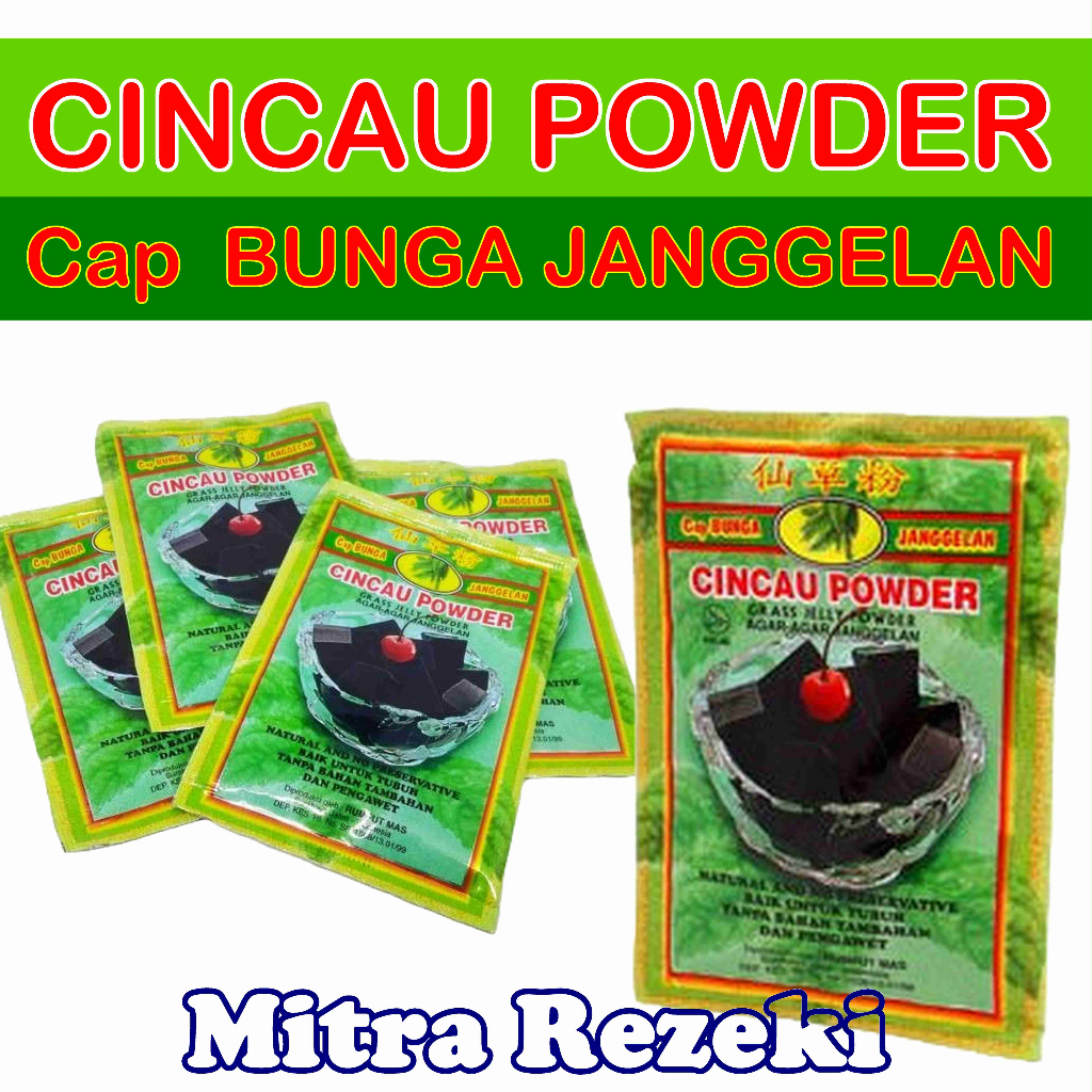 BUBUK CINCAU HITAM BUNGA DJANGGELAN SASET 33gr   GRASS POWDER