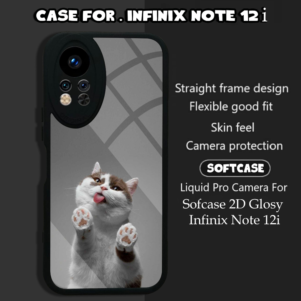 Case Infinix Note 12i 2022 Motif [kucing] 2D Terlaris Casing Infinix Note 12i 2022 Terbaru Softcase 