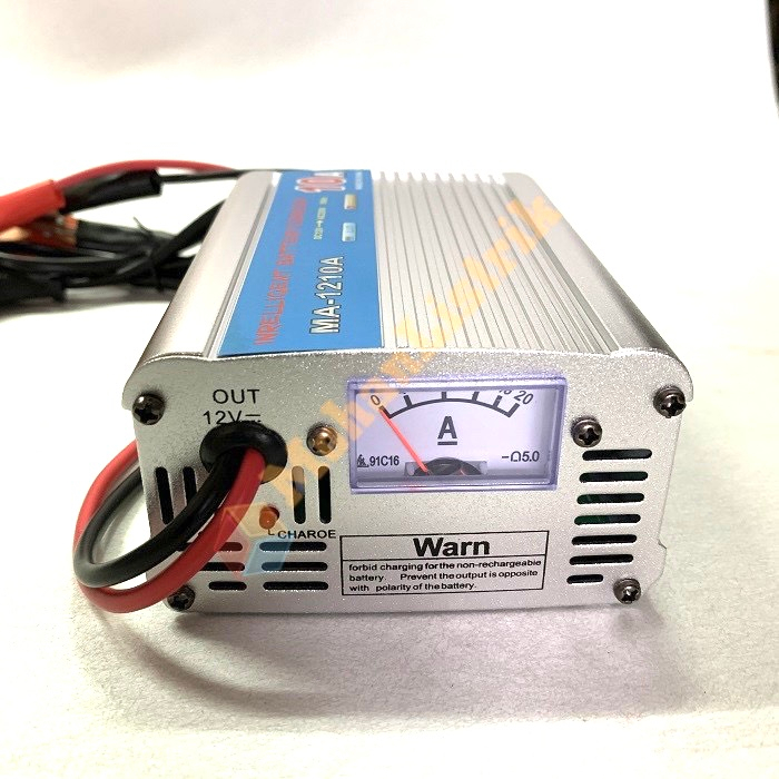 Charger Charge Cas Casan Aki 10A 12V Portable 10 Ampere 10 Cas Aki Accu Motor Mobil