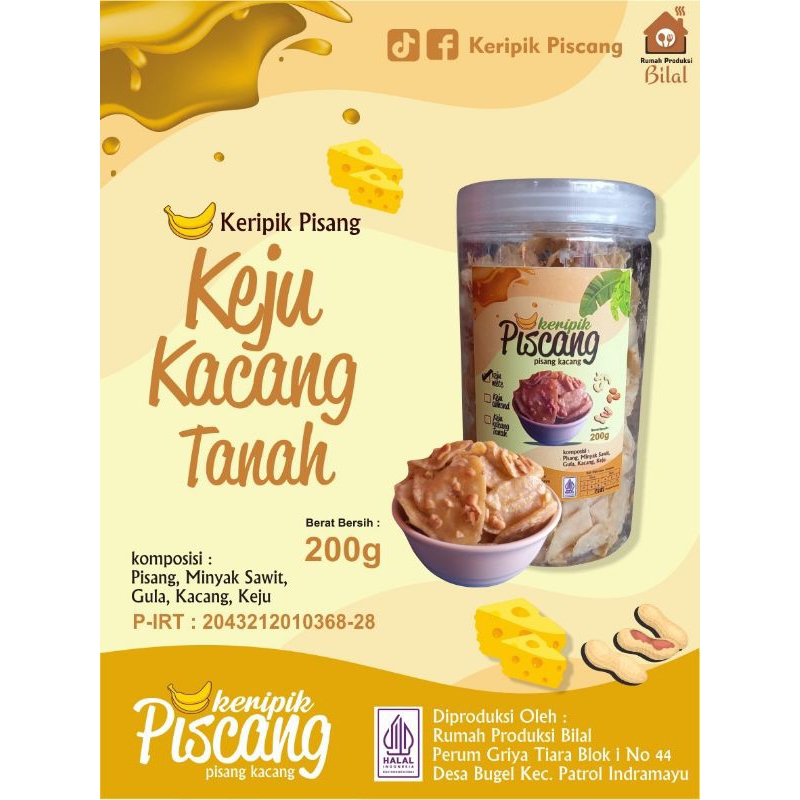 

keripik piscang cokelat kacang