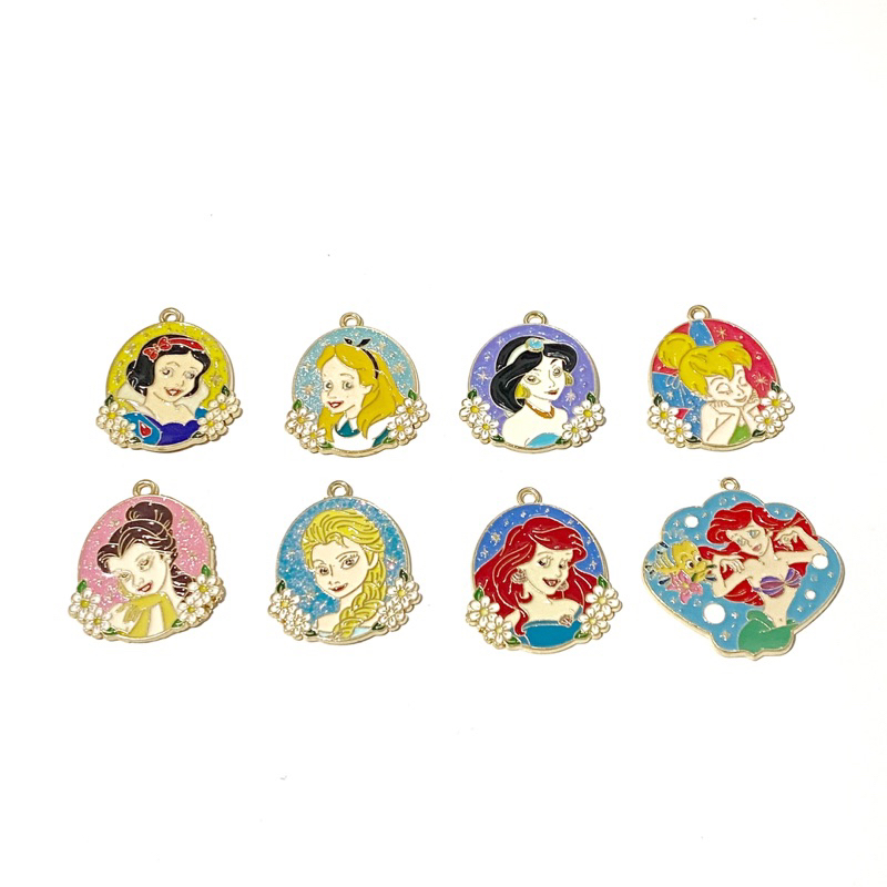 03 princess disney keychain gantungan kunci lucu mermaid ariel tinkerbell elsa
