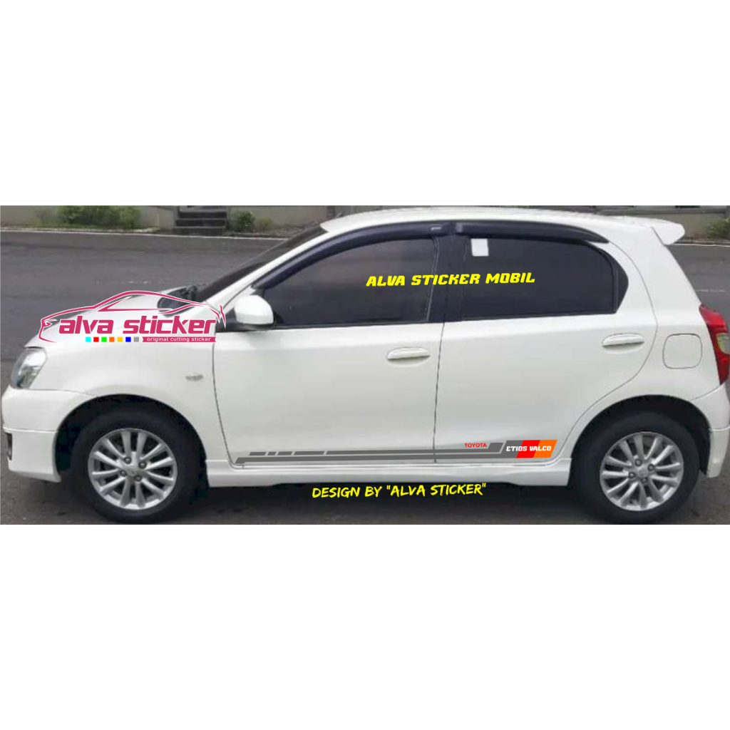sticker etios valco stiker body etios valco list stripe minimalist mobil toyota etios valco terbaru