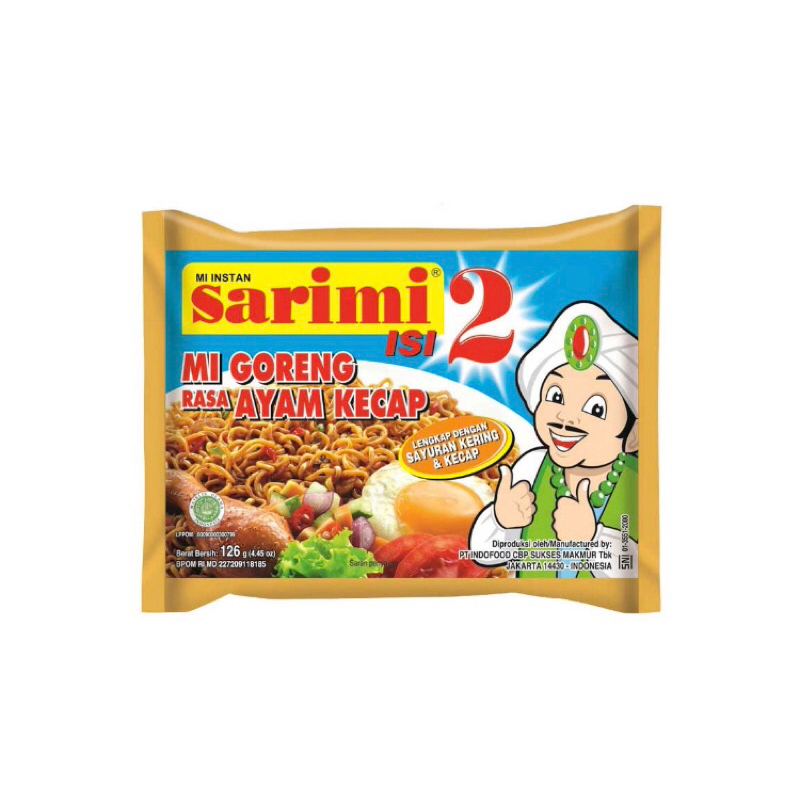 

Sarimi isi 2 Mie goreng instant ayam Kecap kremess