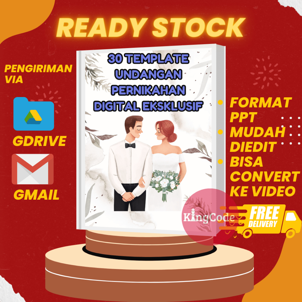 30 TEMPLATE UNDANGAN NIKAH SIAP CETAK FORMAT PPT