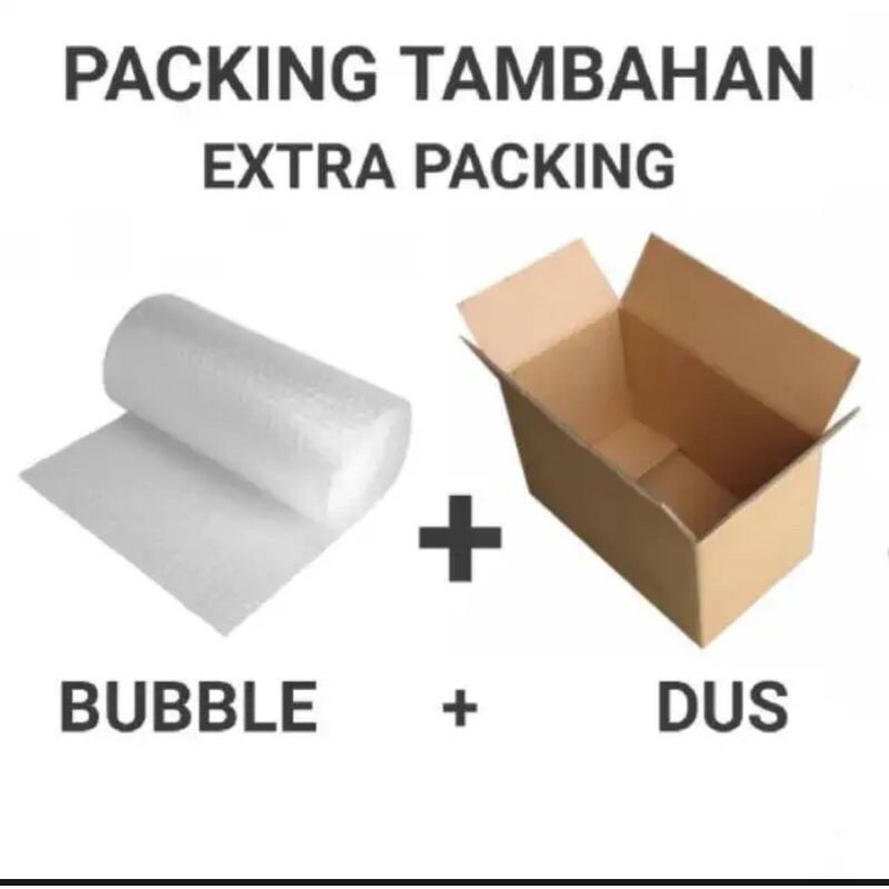 

Bubble wrap tambahan packing dan kotak kardus