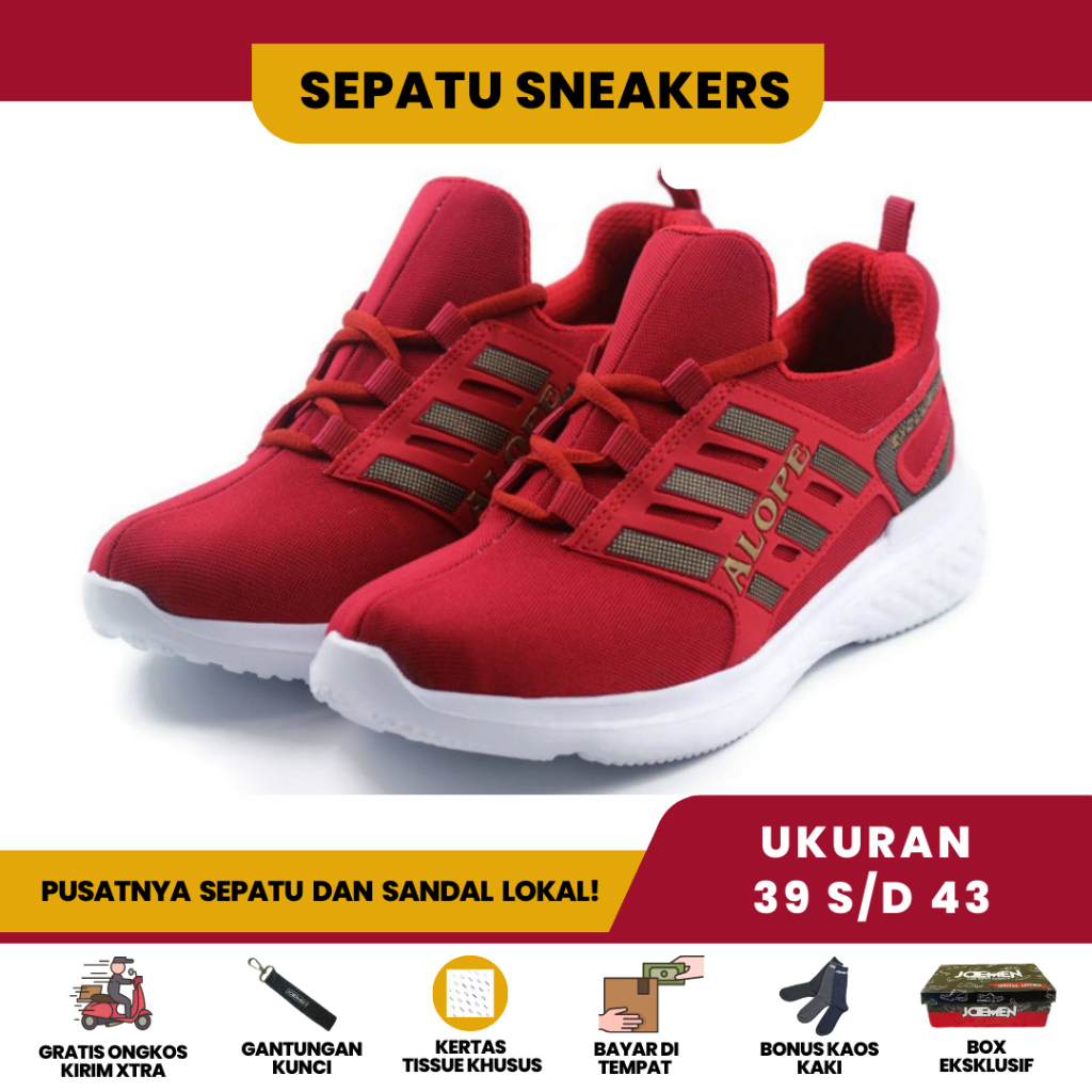 Palapa Sepatu Sneakers Sneaker Pria Wanita Alope F 03 F03 Cowok Cewek Cowo Cewe Anak Fashion Casual 