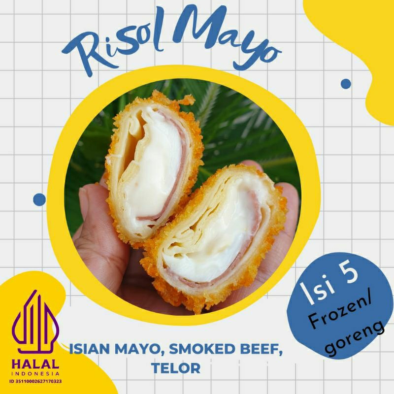 

Risoles Mayo, Ayam, Jagung, Ready stok(Grab/Gojek Only)