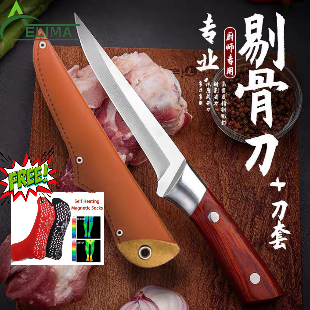 MONGONGLIA JAPAN MULTI-PURPOSE STEEL KNIFE PRO/ Pisau Super Jepang/Pisau Boning Profesional/ Japanes