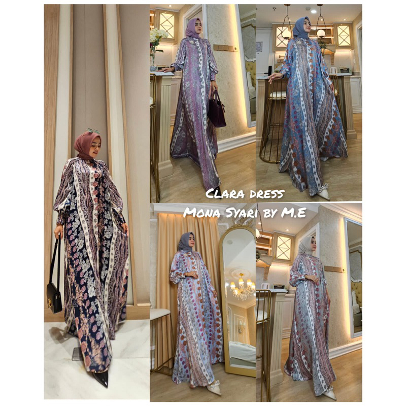 *NEW CLARA DRESS ORIGINAL MONA SYARI BY ME*gamis terbaru gaun gamis dress mona syari by me*