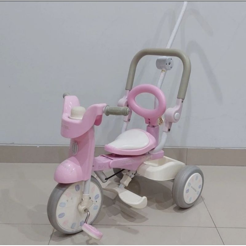 Iimo Macaron Tricycle - Sepeda Roda Tiga anak Preloved Pink