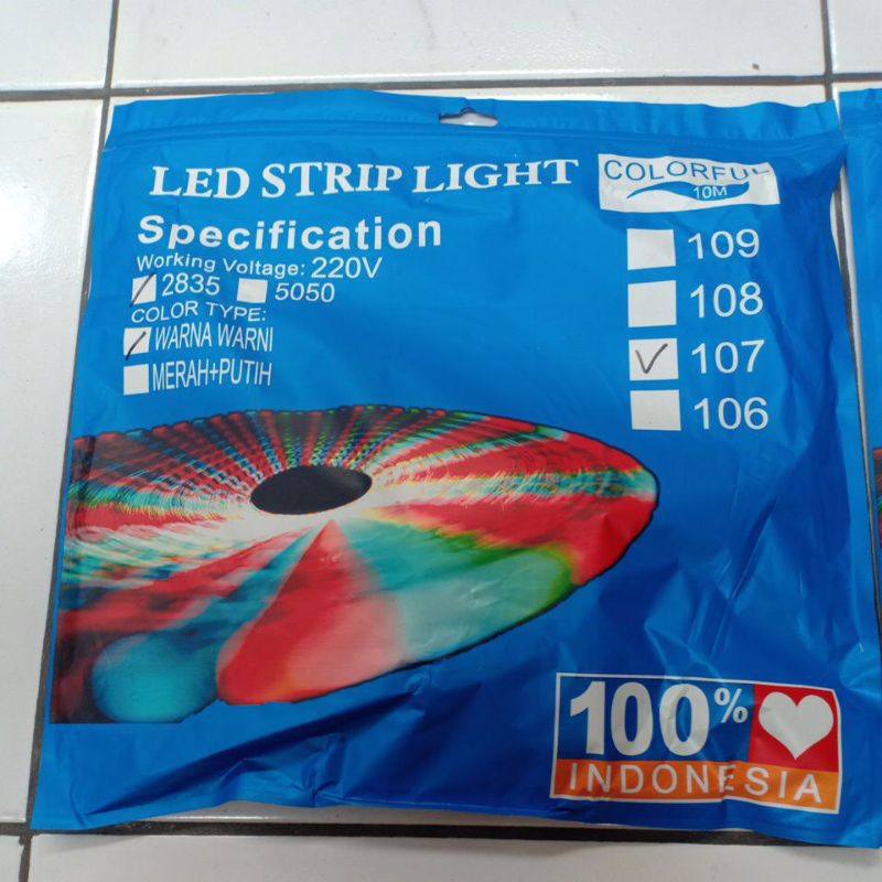 COLORFULL LED STRIP Warna warni /COLORFULL LED STRIP MERAH PUTIH